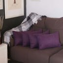 Purple 12X20" Honey Set of 4 Decorative Throw Pillow Cover Solid Color Lumbar & Square Pillowcase for Couch, Bedding