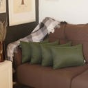 Fern Green 12X20" Honey Set of 4 Decorative Throw Pillow Cover Solid Color Lumbar & Square Pillowcase for Couch, Bedding