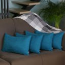 Tahitian Tide 12X20" Honey Set of 4 Decorative Throw Pillow Cover Solid Color Lumbar & Square Pillowcase for Couch, Bedding