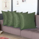 Fern Green 22X22" Honey Set of 4 Decorative Throw Pillow Cover Solid Color Lumbar & Square Pillowcase for Couch, Bedding