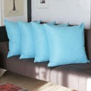 Sky Blue 24" & Up Honey Set of 4 Decorative Throw Pillow Cover Solid Color Lumbar & Square Pillowcase for Couch, Bedding