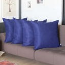 Navy Blue 24" & Up Honey Set of 4 Decorative Throw Pillow Cover Solid Color Lumbar & Square Pillowcase for Couch, Bedding