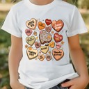  Kids Fall Conversation Hearts Tee