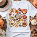  Kids Fall Conversation Hearts Tee