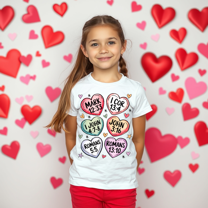 Kids Bible Convo Hearts Tee