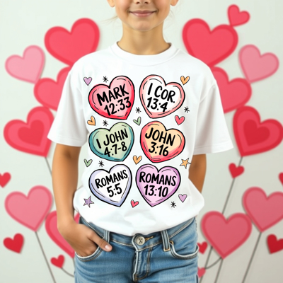 Kids Bible Convo Hearts Tee