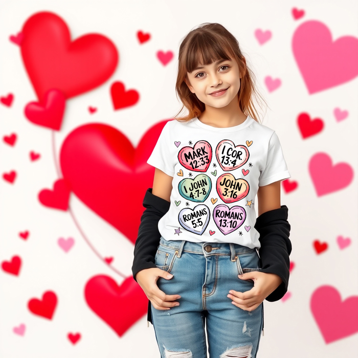 Kids Bible Convo Hearts Tee