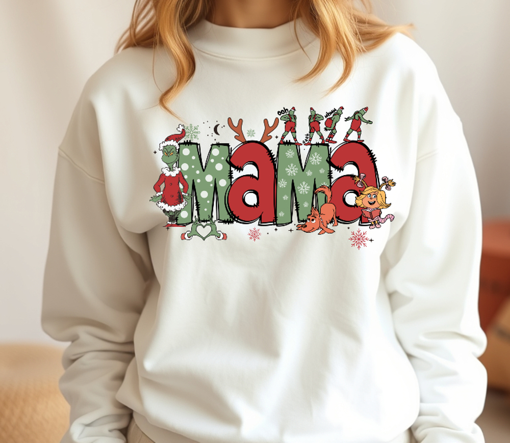 Women's Green Meanie Mama Sweatshirt