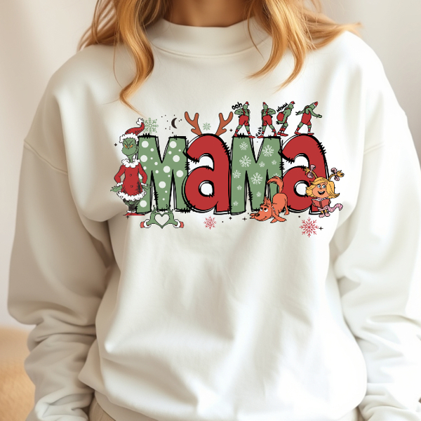 Women's Green Meanie Mama Sweatshirt