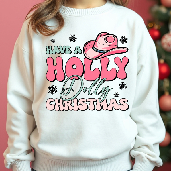 Kids Holly Dolly Christmas Sweatshirt