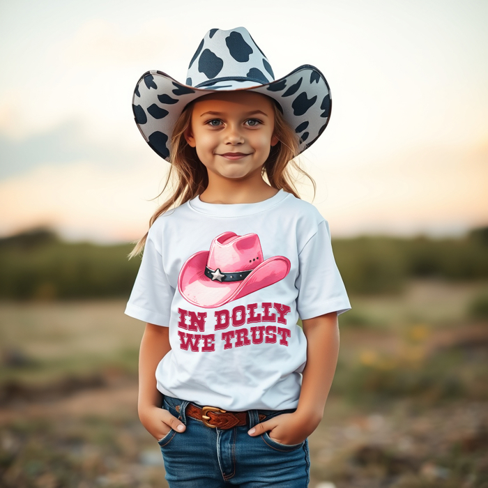 Toddler In Dolly We Trust Tee