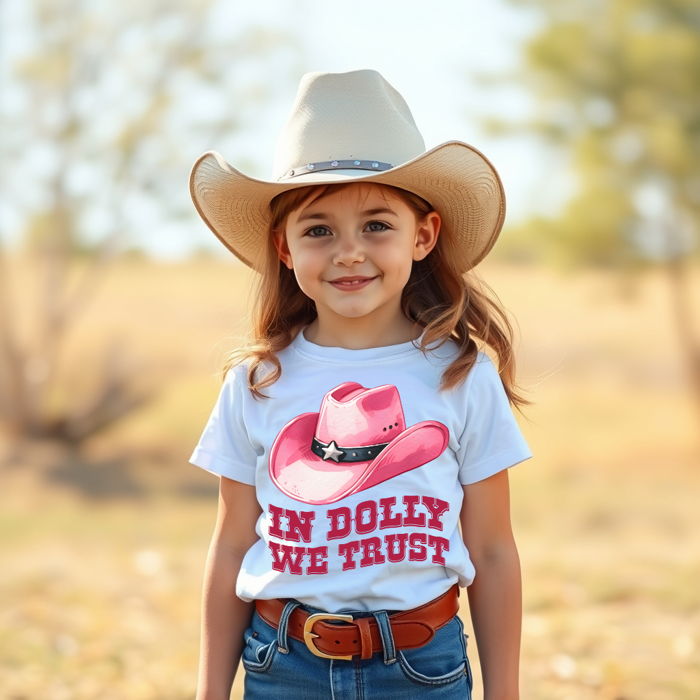 Toddler In Dolly We Trust Tee