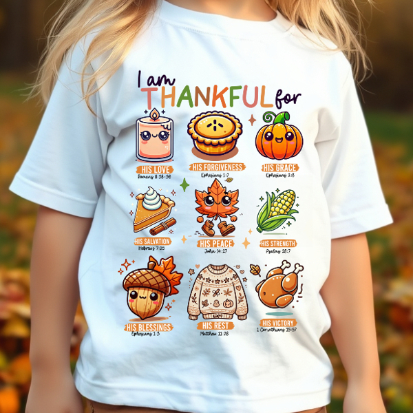 Kids Thankful For His Love Tee