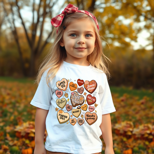 Toddler Fall Conversation Hearts Tee