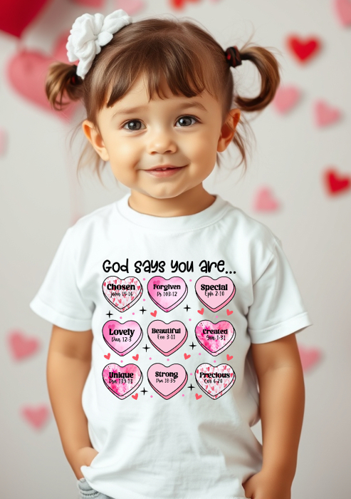 Toddler Valentine's God Says You Are