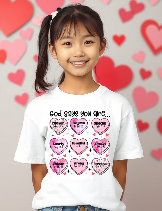 Kids Valentine's God Says You Are