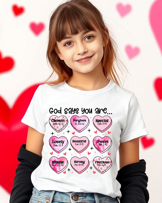 Kids Valentine's God Says You Are