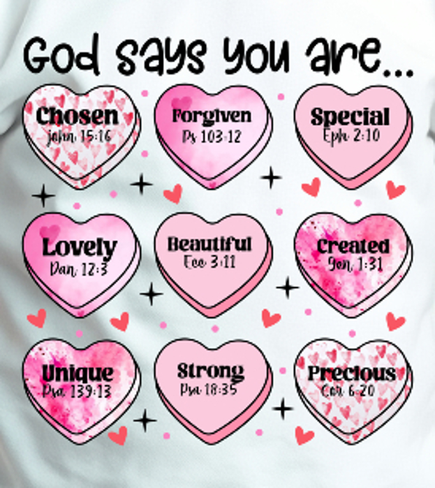 Toddler Valentine's God Says You Are