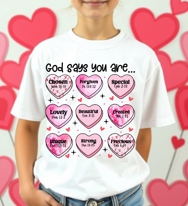 Kids Valentine's God Says You Are