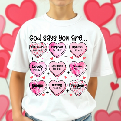 Kids Valentine's God Says You Are