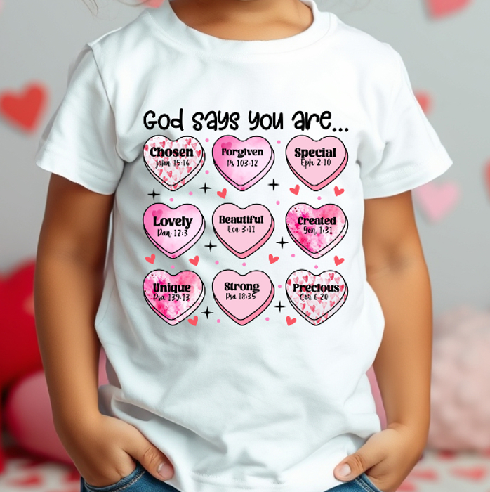 Toddler Valentine's God Says You Are