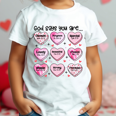 Toddler Valentine's God Says You Are