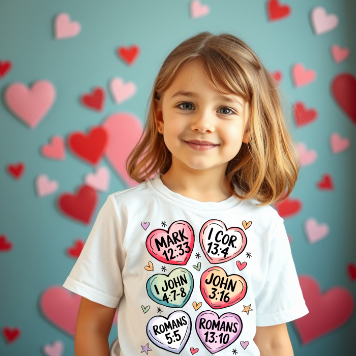 Kids Bible Convo Hearts Tee