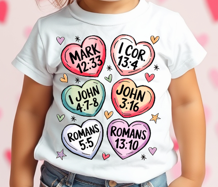 Toddler Bible Convo Hearts Tee