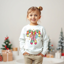 3T Toddler Watercolor Candy Cane Sweatshirt