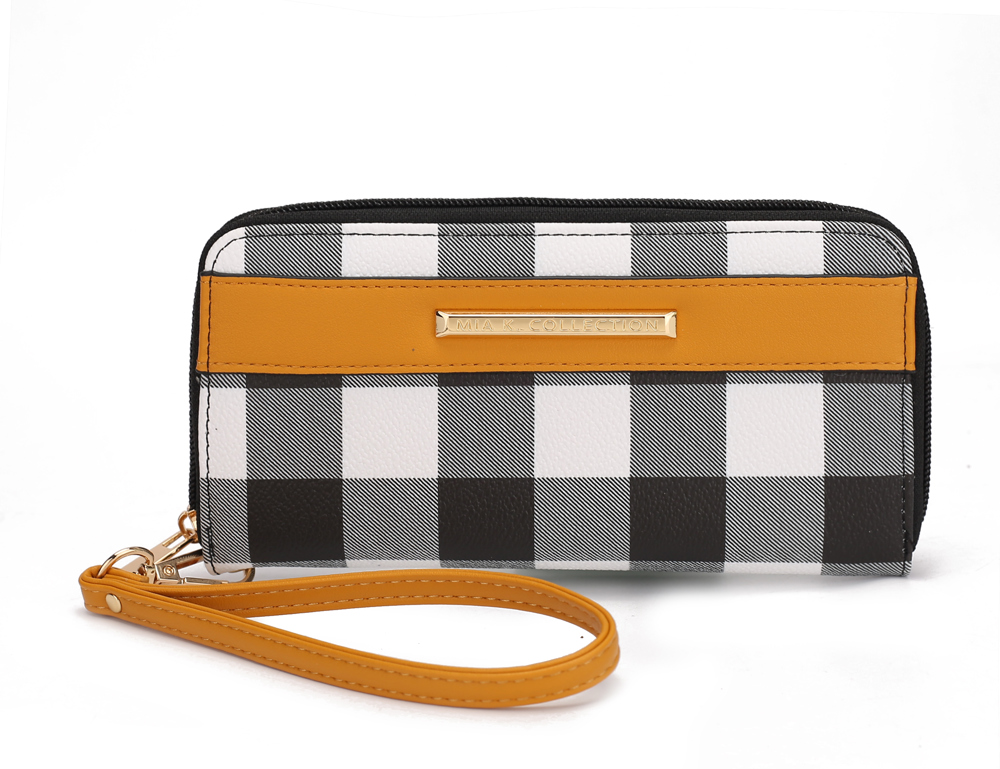 MKF Collection Gabriella Checkers Handbag with Wallet by Mia K.