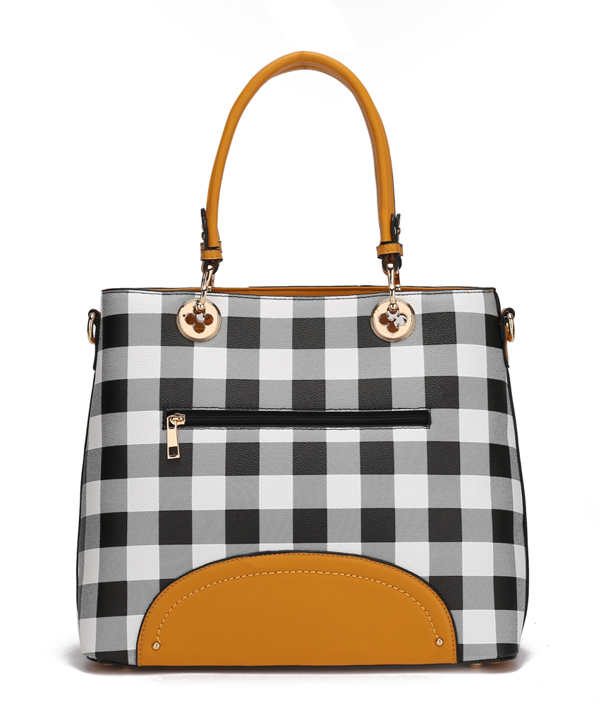 MKF Collection Gabriella Checkers Handbag with Wallet by Mia K.