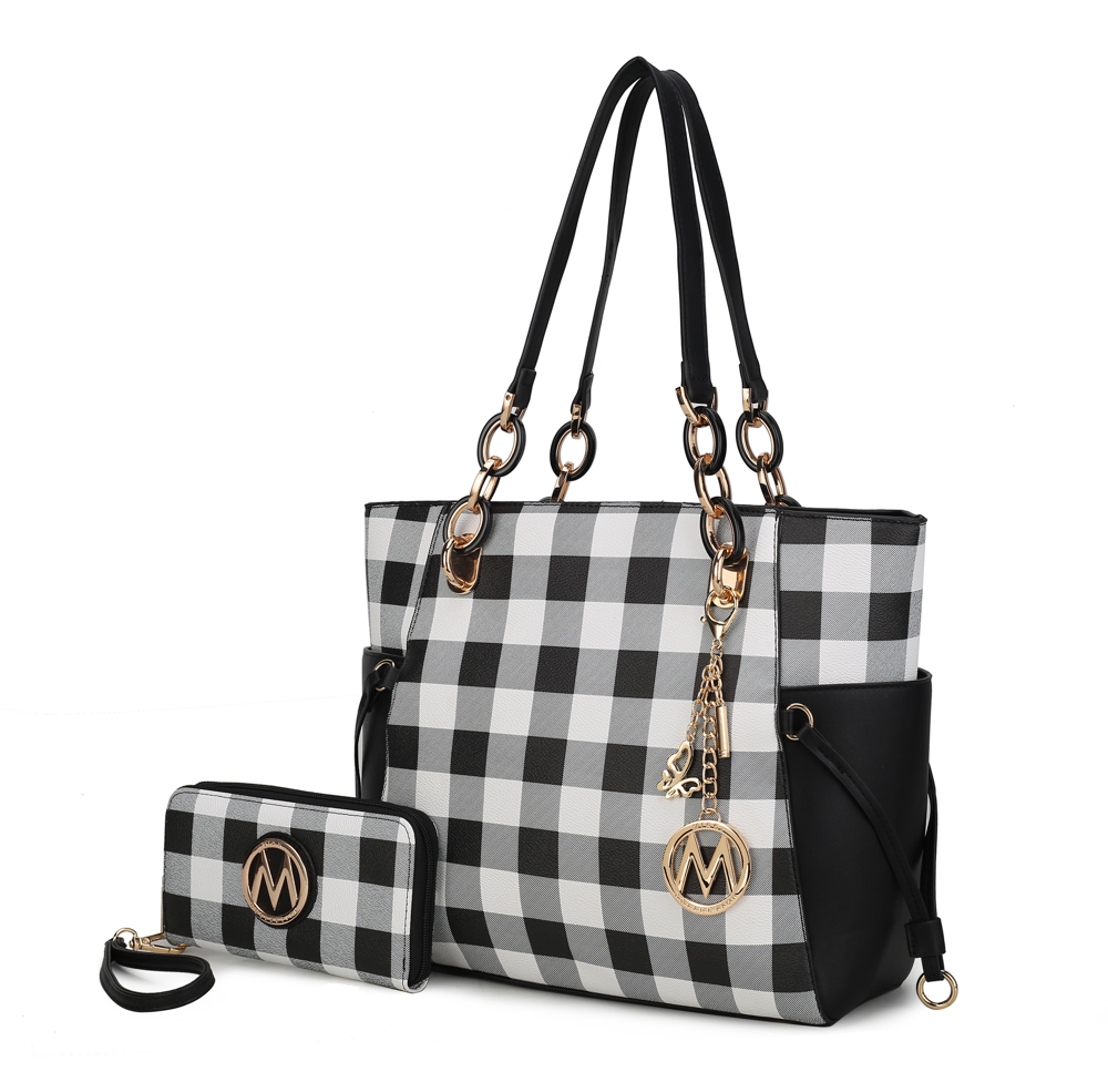 MKF Collection Yale Tote Bag with Wallet Set 