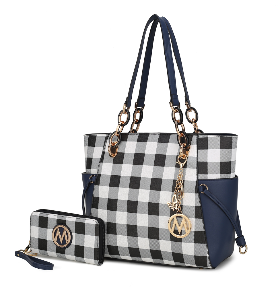 MKF Collection Yale Tote Bag with Wallet Set 