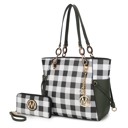 Olive Green MKF Collection Yale Tote Bag with Wallet Set 