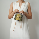 Gold Gold MKF Collection Luxe Croc Embossed Mini Satchel 