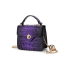 Purple Purple MKF Collection Luxe Croc Embossed Mini Satchel 