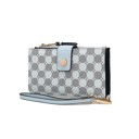 Light Blue  Printed MKF Collection Solene Monogram Wristlet