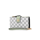 Mint Printed MKF Collection Solene Monogram Wristlet