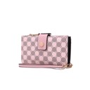 Pink Printed MKF Collection Solene Monogram Wristlet