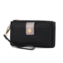 Black Pewter Solid MKF Collection Olympe Wristlet Wallet