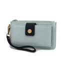 Light Blue Navy Solid MKF Collection Olympe Wristlet Wallet