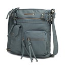 Denim Blue Solid MKF Collection Vintage Stiella Crossbody Bag