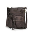 Pewter Solid MKF Collection Vintage Stiella Crossbody Bag