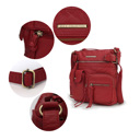 Red Solid MKF Collection Vintage Stiella Crossbody Bag by Mia K.