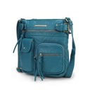 Teal Solid MKF Collection Vintage Stiella Crossbody Bag by Mia K.