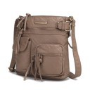 Taupe Solid MKF Collection Vintage Stiella Crossbody Bag