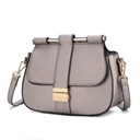 Pewter Solid MKF Collection Londyn Crossbody Bag by Mia K.