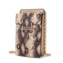 Beige Snake Skin MKF Collection Yael Faux Snake Phone Crossbody by Mia K