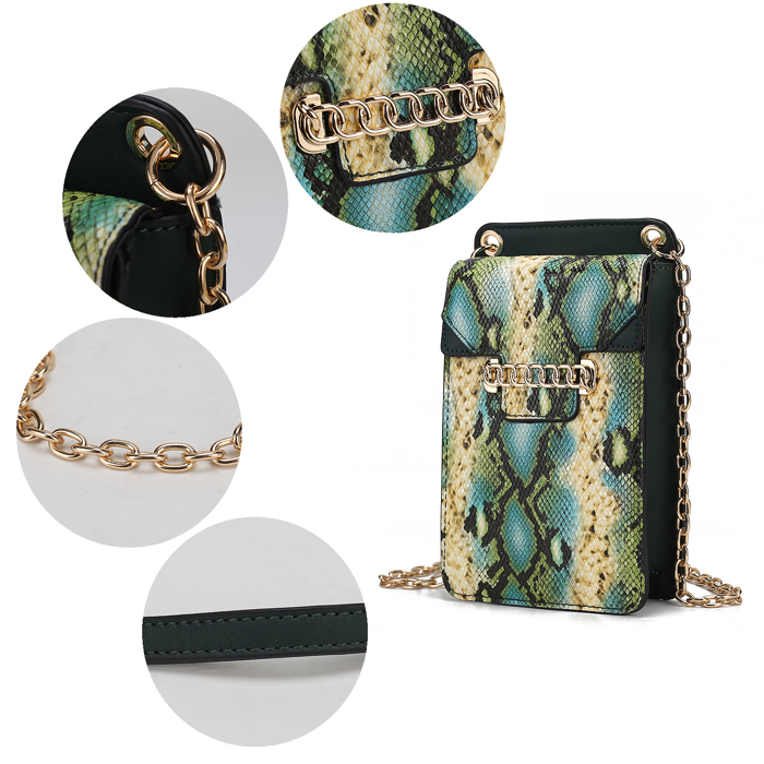 MKF Collection Yael Faux Snake Phone Crossbody by Mia K