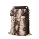 Coffee Snake Skin MKF Collection Yael Faux Snake Phone Crossbody by Mia K